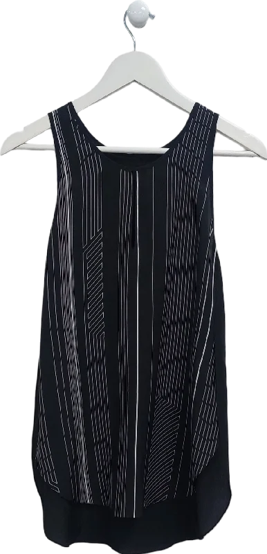3.1 Phillip Lim Black Striped Silk Tank Top UK 8Mesh hoodie