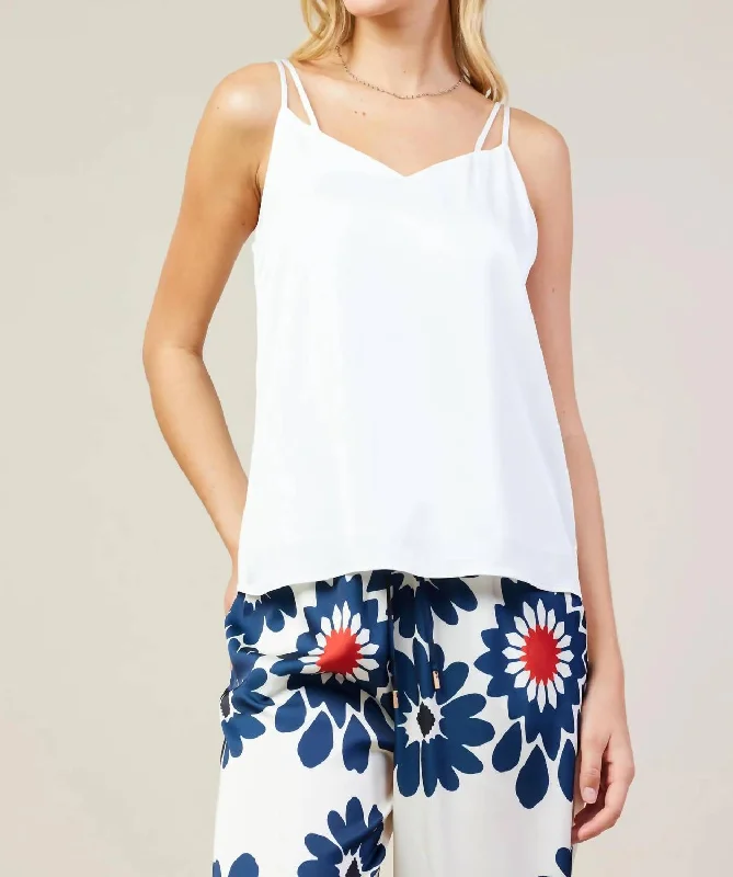 Double Strap Tank Top In WhiteTraining tank
