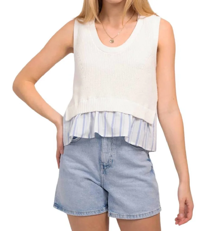 Rae Twofer Tank Top In WhiteSports tank