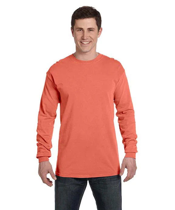 Logo HoodiesC6014 - Comfort Colors Adult Heavyweight RS Long-Sleeve T-Shirt | Bright Salmon